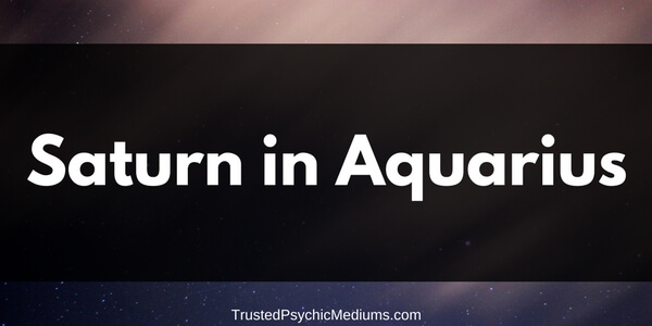 Saturn in Aquarius