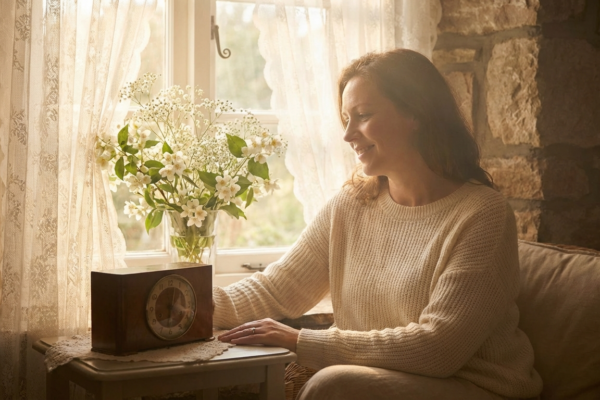 Angel number 0212 spiritual meaning with woman in golden light